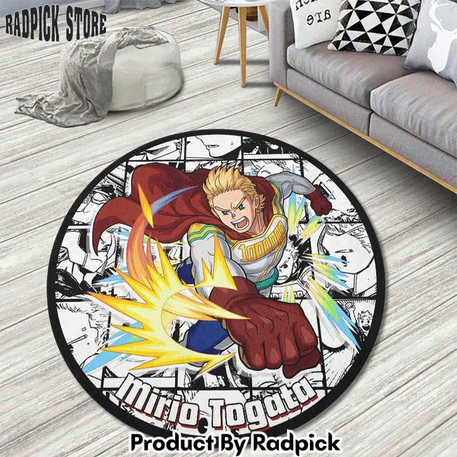 Mirio togata manga mix round rug custom my hero academia anime circle carpet  rp5957324